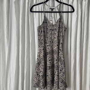 NWT Express Monochrome Snake Print Mini Dress